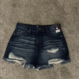 No Boundaries Dark Blue Distressed Jean Shorts NWT!